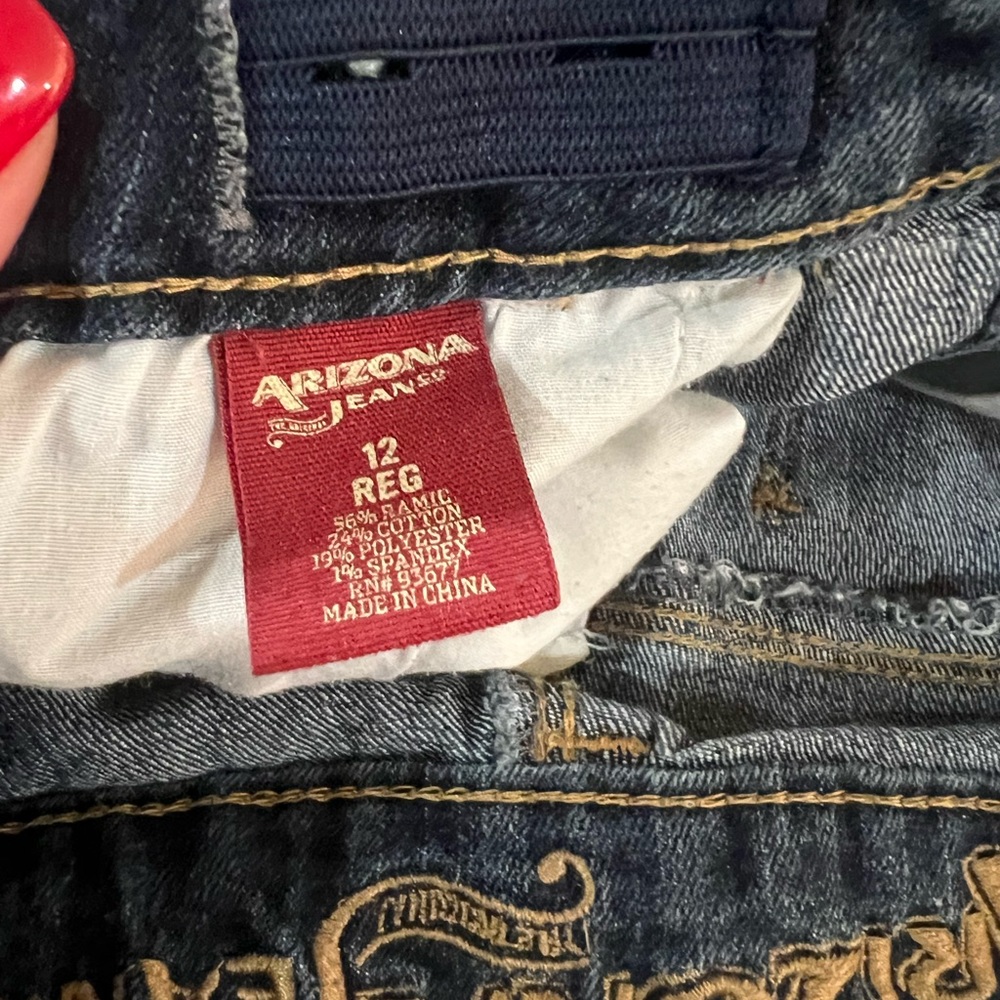 Girls Arizona jean  shorts‎ waist Adjustable size 12 Regular - Picture 5 of 6